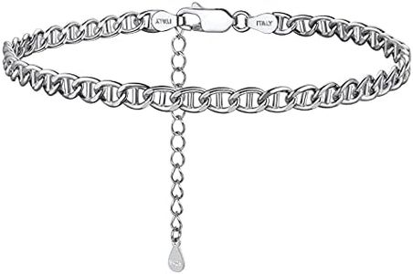 PROSILVER Silver Chain Anklet For Women Ankle Braclets Ankelts Foot Bracelet Ankeletes