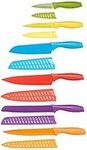 Amazon Basics 12-Piece Knife Set, Multicolor