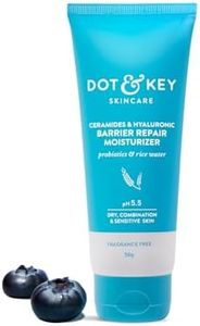 Dot & Key Barrier Repair Moisturizer For Normal, Dry, Combination & Sensitive Skin | 120 Hrs Moisturization, With 5 Ceramides & Hyaluronic | Repairs Damaged Skin Barrier, Non-Comedogenic | 50g