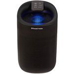 Russell Hobbs RHDH1101B Ozone Free, 750ml/day 2 in 1 Black Dehumidifier/Air Purifier, 20m2 Room Size, LED Lighting & Captures Bacteria, for Home, Kitchen, Basement, Garage, Caravan