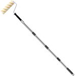 Paint Roller with Extended Detachable Thickended Pole, Long Household Wall Painting Tool, Mural Brush for Walls and Ceiling (Paint Roller Kits)