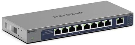 NETGEAR 8-Port 1G/10G Multi-Gigabit Ethernet Unmanaged Switch (GS108MX) - with 1 x 10G/Multi-gig SFP+, Desktop or Rackmount, and Limited Lifetime Protection