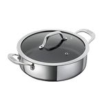 Kuhn Rikon Allround Non Stick Shallow Casserole Pot 28cm Oven Safe Cooking Pan With Lid. Induction Cooking Pot. Casserole Dishes With Lids Oven Proof – Lifetime Kuhn Rikon Cookware Guarantee