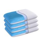 The Sleep Company SmartGRID Hybrid Pillow | Neck & Shoulder Support Sleeping Pillow | Ideal for Side Sleepers | 26 x 16 Inches | 5" Height | White | Pack of 4