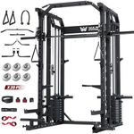 Major Fitness Drone2 Premium Smith△ Machine – All-in-One Home Gym Squat Rack with Aluminum Pulley Set , Weight Bar, Dual LAT Pull-Down Systems & Cable Crossover Machine for Full-Body Workouts