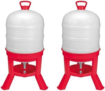 Little Giant 10 Gallon Tank Heavy Duty Poultry Chicken Gravity Waterer (2 Pack)