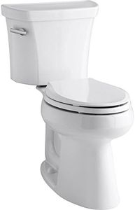 Kohler KOH3889-0 Highline 1.28 GPF Two-Piece Elongated Comfort Height Toilet with 10" Rough In White