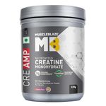 MuscleBlaze Micronised Creatine Monohydrate CreAMP Powder, Candy Rush (80 Servings, 320g) | Trustified Certified Creatine