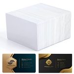 MEISO 100pcs 0.22mm Thick Double-Side Sublimation Metal Business Cards Blank Printable Business Cards for Gifts Promotion Cards Office Customize Business Trade VIP Membership Cards