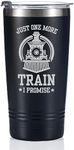 Train Gifts for Railfan Rail Train Collector Railway Enthusiast Trainspotter Ferroequinologist, Tumbler Travel Coffee Mug, Stainless Steel Insulated with Lid and Straw, 20oz/590ml - One More Train