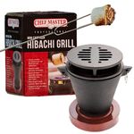 Chef-Master 90206 Cast Iron Mini Hibachi Grill, Black