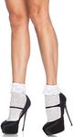 Leg Avenue womens Lace Ruffle Anklet Socks