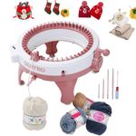 Shoze Knitting Machine 48 Needle DIY Hand Knitting Machine Weaving Loom Board Rotating Needle Machine for Adults and Kids