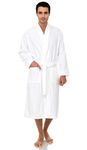 TowelSelections Men’s Robe, Turkish Cotton Terry Kimono Bathrobe - White - L-X-L