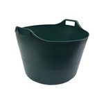 76 LITRE EXTRA LARGE Heavy Duty Flexi Tub Garden Home Flexible Colour Plastic Storage Container Bucket Flex Tub- MADE IN U.K (GREEN)