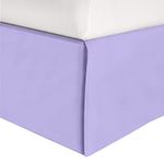 Elegant Comfort 1-Piece Solid Bed Skirt, 1500 Thread Count Egyptian Quality, Minimalist Design with a Modern Look- Easy Care, Wrinkle and Stain Resistant, Bedskirt, Full, Joyful Lilac