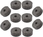 Cheerock Pack of 10 Round Soft Grey Cymbal Stand Felt Washer, Drum Felts Replacement, Enhance Your Drum Kit Sound and Protect Your Cymbals