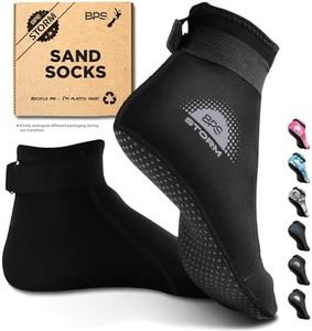 BPS 'Storm Smart Sock' Neoprene Water Socks - with Anti-Slip Sole - Wetsuit Booties for Scuba Diving, Snorkeling, Beach Volleyball, Surfing - Low Cut Dive Socks (Black/Lilac Grey Accent, Medium)