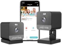 JAIOTlink 2K 2.4G/5G Dual-Band Security Camera Indoor, Plug-in Cameras for Home Security, Baby/Pet WiFi Camera with Phone App, Smart Night Vision, Motion Detection, 2-Way Talk, 2-Pack