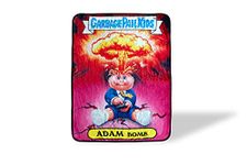 JUST FUNKY Garbage Pail Kids Adam Bomb Large Fleece Throw Blanket | Official Garbage Pail Kids Throw Blanket | Inspired by The Garbage Pail Kids Trading Cards | Measures 60 x 45 Inches