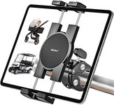 Stroller Tablet Holder for Baby, Phone iPad Holder Mount Handlebar Clamp for Golf Cart, Wheelchair, Scooter, Gym Bicycle, Workout Equipment, Tripod for iPad Pro 12.9, Air, Mini, Tabs, iPhone (4.7-13")