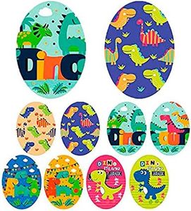 8 toppe serigrafate per bambini da stirare sui vestiti. Applicazioni termoadesive per riparare e decorare pantaloni, giacche, maglioni, zaini, ecc. (0. Dinosaurios)