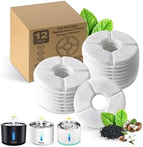 Parner Pet Fountain Filters, Carbon Replacement Filters for Pet Fountain and Dog Drinking Water Fountain-12 Packs
