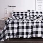 Andency Black Plaid Comforter Set K