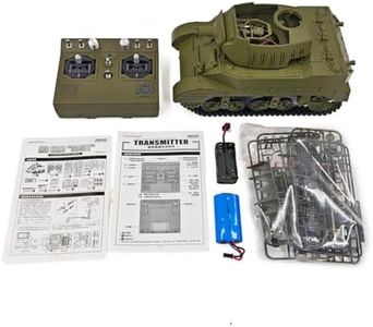 Goekhyrani RC Tank, 2079 U.S. M8 Self-Propelled Howitzer Tank, 1/16 Scale 2.4GHz Remote Control Military Vehicle with Sound & Lights, Dual-Speed, GIF for Him-RTR