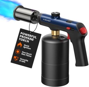 AirChef Propane Torch Gun, One-Touch Max Fire, Safety Lock, Navy Blue