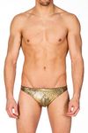 Mens Gold Anaconda Counter Pouch Bikini Swimsuit By Gary Majdell Sport Size Medium