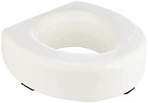 HealthSmart Raised Toilet Seat Riser That Fits Most Standard (Round) Toilet Bowls for Enhanced Comfort and Elevation with Slip Resistant Pads, FSA HSA Eligible, 15.7 x 15.2 x 6.1