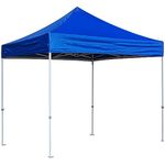 World of Wish 10x10 ft Portable & Foldable Gazebo Tent Waterproof Pop-up Canopy Tent for Garden and Promotional Activity (Blue)