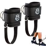 B Fit Ankle Straps for Cable Machines,Adjustable Comfort fit Neoprene, Reinforce Double D-Ring - Premium Ankle Cuffs to Improve Abdominal Muscles, Lift The Butts, Tone The Legs for Men & Women