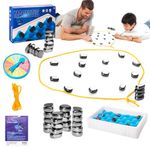 Magnetic Chess Game Stones Set, Magnetic Stones Game Magnetic Pebbles Chess Game Magnet Chess Game Kids Family Gathering Travel Party Table Board Game Kids Educational Toys Kids Gift for Christmas