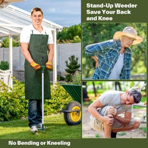 Ohuhu Stand Up Weed Puller – 3-Claw Long Handle Garden Weeder, 1m