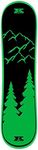 Krown Snowskate Plastic Polymer Skateboard Style Dual Kick Snowboard with Foam Grip – 35" Mountainscape