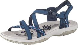 Skechers Women's Reggae Slim - Vacay-40955 Sling Back Sandals, Blue Navy Nvy, 8 UK