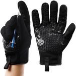 TAILI A7 Cut Resistant Work Gloves Men Gardening Gloves, Level 3 Needlestick Resistant, Level 5 Puncture Resistant Safety Gloves Grip Enhanced, Breathable Touchscreen Tactical Gloves, Black, Large (L)