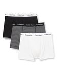 Calvin Klein Men's Trunk 3pk Trunk, White/B&w Stripe/Black, M