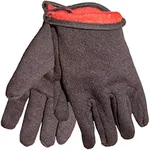 GF Gloves 4414-144 Brown Jersey Winter Work Gloves with Red Fleece Lining, Large, (case of 144 Pairs)