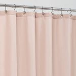 Pink Fabric Shower Curtain Liner Waterproof - Soft & Light-Weight Cloth Shower Liner with 3 Magnets, Hotel Quality & Machine Washable - Standard Size 72x72, Blush Pink