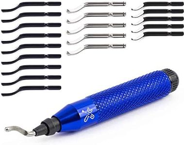 BroadBasic - Deburring Tool Kit with 20 High-Speed-Steel Blades | Edge Burr Remove for Metal, PVC Plumbing Pipe, 3D Printing, Plastic, Copper, Resin Art