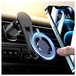 Magnetic Car Phone Holder Compatible with MagSafe iPhone Android,Car Cell Phone Holder for Dashboard/Vent/Anywhere,Car Essentials Phone Stand for Car Truck SUV (Vent)