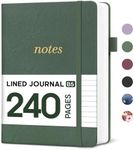 Lined Journal Notebook for Women, 240 Pages Thick College Ruled Journal for Writing, Hardcover Notebook for Work & Note Taking, Perfect for Office Home School Supplies, B5(7.1" x 10"), Green