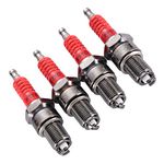 GOOFIT 4pieces F7TC Spark Plugs Replacement For GX120 GX160 GX200 GX240 GX270 GX340 GX390 Engine Generator Lawnmower Tractor Rototiller Water Pump Go Kart Mini Bike