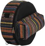 Hodeffior Snare Drum Bag Ethnic Style Pattern Waterproof Oxford Snare Drum Backpack with Outside Pockets Drum Case Instrument Accessories Storage Pouch