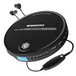 Personal CD Player | Portable Walkman with Included In-Line Control Earphones | 7 Hour Battery Playtime, In-Car AUX Compatibility | Bass Boost, Hold Lock and Anti-Skip Function | OAKCASTLE CD10