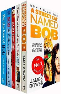Bob The Cat Series Books 1 - 5 Collection Set by James Bowen (A Street Cat Named Bob, The World According to Bob, A Gift From Bob, Bob No Ordinary Cat & For the Love of Bob)