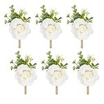 Meldel Ivory Rose Boutonniere for M